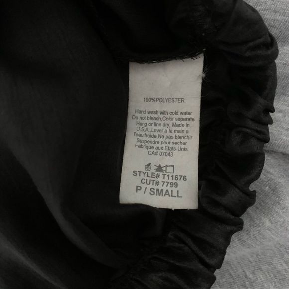 Easel Black Open Sleeve Tie String Blouse - Picture 11 of 11